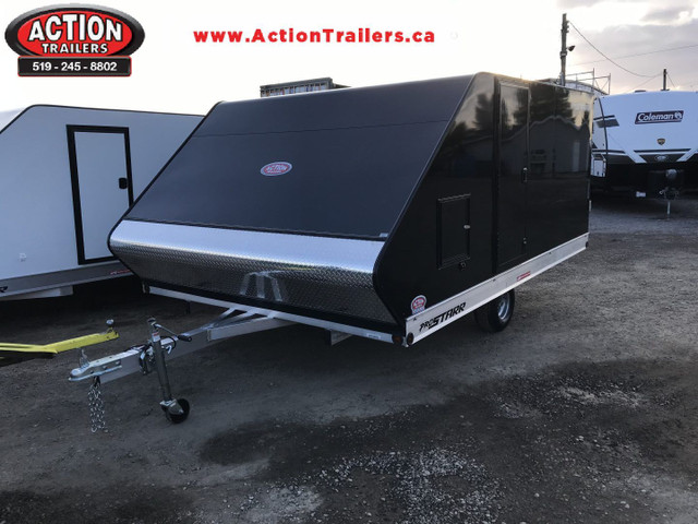 8.5' x 12' HYBRID ALUMINUM SNOWMOBILE TRAILER  in Cargo & Utility Trailers in London - Image 2