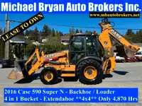 2016 CASE 590 Super N BACKHOE *EX: MUNICIPAL WELL MAINTAINED*