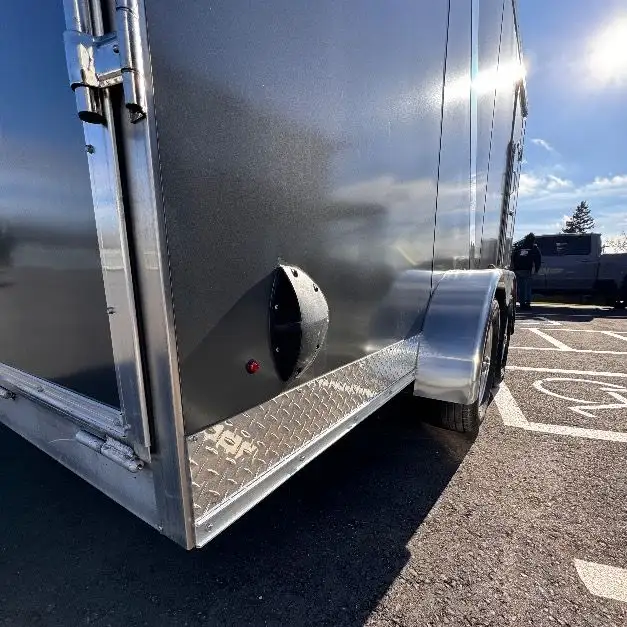Aluminum 7x16+Vee Tandem Axle 7FT INT t Enclosed cargo Trailer in Cargo & Utility Trailers in Brantford - Image 4