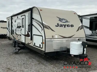 As Is The 28DSBH White Hawk travel trailer by Jayco offers a rear bunk house and single slide. As yo...