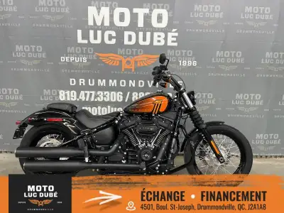 Harley-Davidson FXBBS Street Bob 114 2021 SEULEMENT 5 097 KM MOTO CANADIENNE FREINS ABS MOTEUR 114 M...