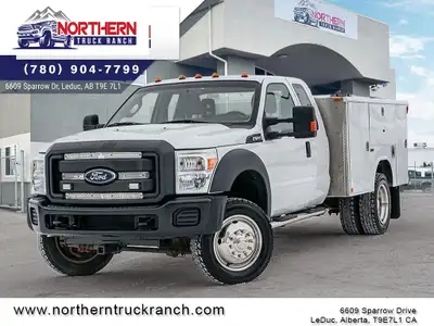 WAS: $42900 NOW: $39900 plus taxes and licensing fees2016 FORD F-550 EXTENDED CAB 4X4 SERVICE BODY /...