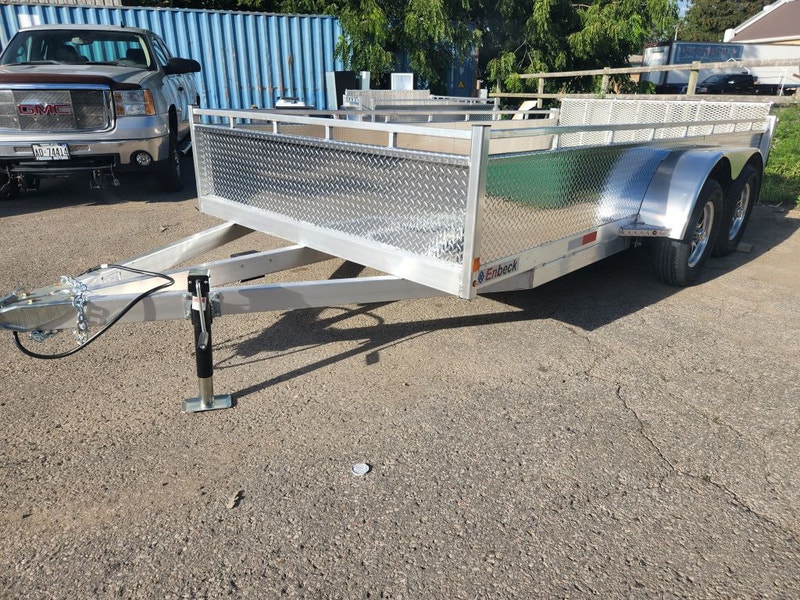 2023 ENBECK E ALUMINUM 7X14 TANDEM AXLE UTILITY TRAILER Cargo