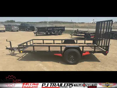True North 12'x77" TRAILER, CHANNEL UTILITY, 3500# SINGLE AXLE, BLACK IN COLOR. Whether you’re using...
