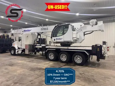 UNUSED!!!!! 2013 Kenworth T800 Tri Drive with Manitex 5096S Straight Boom. Tridem Picker Truck KMS:...