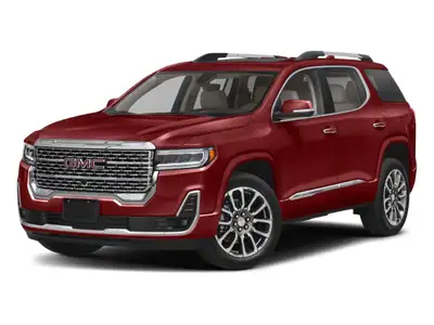 The 2020 GMC Acadia Denali in a striking red finish coupled with its AWD drivetrain offers exception...