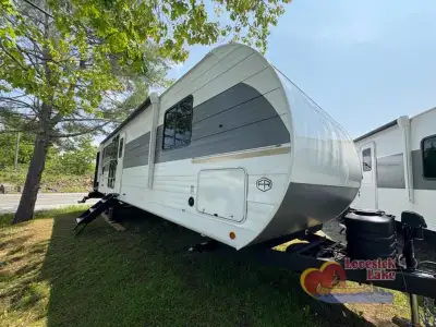Forest River Wildwood travel trailer 34VERANDA highlights: Rear Veranda/Porch Large Slide Out 20' Aw...