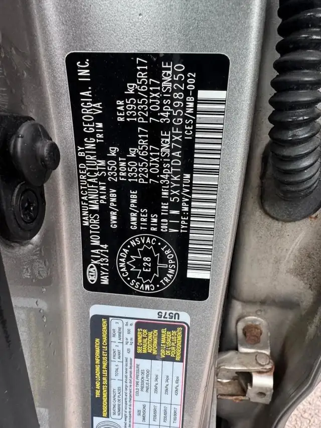 2015 Kia Sorento LX, AWD, V6, 2 SETS OF WHEELS, CERTIFIED in Cars & Trucks in London - Image 18