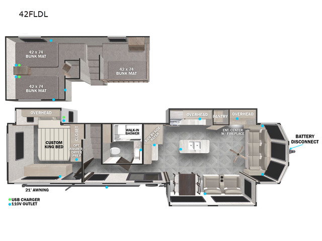 2023 Forest River RV Salem Grand Villa 42FLDL in Travel Trailers & Campers in Moncton - Image 2