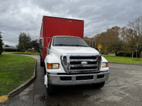 2008 Ford F-750 Tarp Side Cube Van Caterpillar 7.2L 6cyl Allison Automatic 22'L 8'W 7'6in.H Air Brak... (image 2)