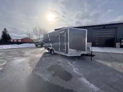 Grand River Trailer Sales Cargo trailer 8.5x16+Vee Contractor grade frame, 7FT interior height ramp...