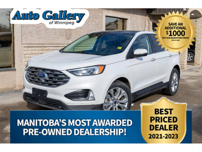  2022 Ford Edge TITANIUM AWD, FULLY LOADED, ROOF, NAV, HTD SEATS