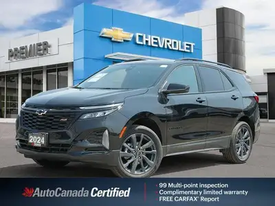 Experience effortless driving with this 2024 Chevrolet Equinox RS. Boasting a powerful 1.5L Turbocha...