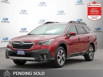 New Price! Odometer is 51571 kilometers below market average! Red 2020 Subaru Outback Limited AWD Li...