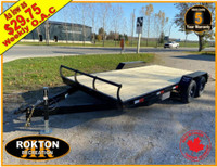 2022 7 x 20 Car Trailer,Aluminum hide-away ramps Available NOW