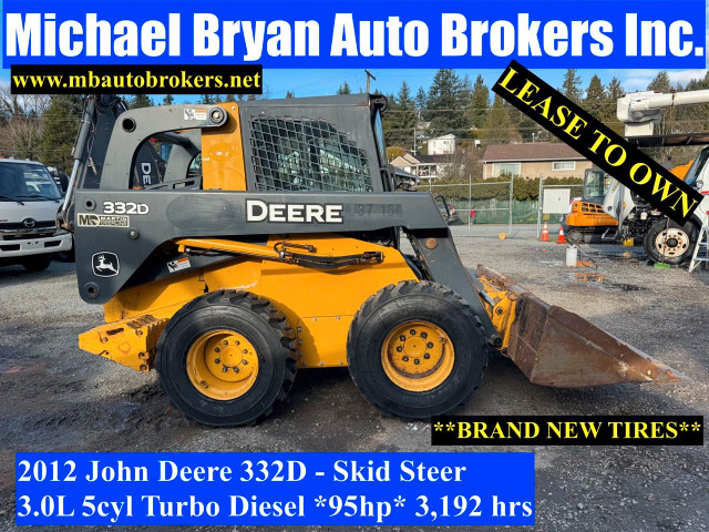 2012 JOHN DEERE - 332D SKID STEER *FULLY INSPECTED AND SERVICED* in Heavy Equipment in Burnaby/New Westminster