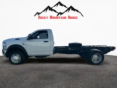PLENTY OF OPTIONS IN THIS 5500 CAB CHASSIS INCLUDING A 6.7 CUMMINS DIESEL, POWER TAKE OFF GROUP, TAN...