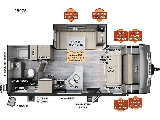 2023 Forest River RV Rockwood Mini Lite 2507S in Travel Trailers & Campers in Moncton - Image 2