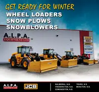 JCB Snow Removal Wheel Loader, Snow Plow, Snowblower