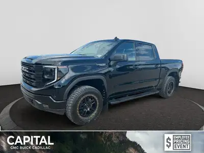 *This Blacked Out 2025 GMC Sierra 1500 4WD Elevation Edition Capital Custom in Onyx Black is equippe...