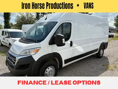 CAN FINANCE or LEASE, 2023 RAM PROMASTER HIGH ROOF 159" LONG 2500 Cargo Van, Front Wheel Drive, Clea...