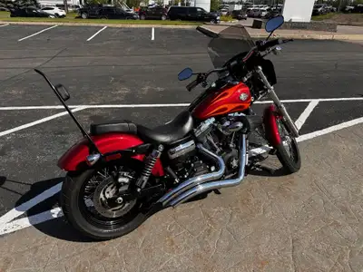 2011 Harley Davidson Dyna Wide Glide Red W/Orange Flames 11103 Miles Screamin Eagle Air Intake Very...