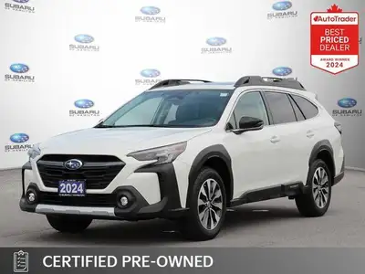 New Price! Crystal White Pearl 2024 Subaru Outback Limited XT Turbo | AWD | Navigation | Loaded AWD...