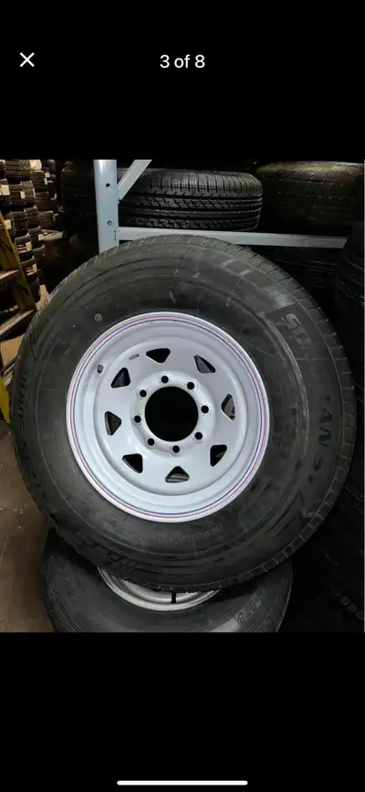 St235/80 R16 on 8 bolt rims- $159.99 + HST St235/80 R16 tire only -$109.99 + HST Load range E 10 ply...
