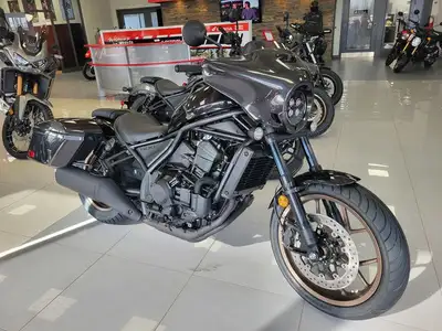 The Honda Rebel 1100 Touring is cruising defined: its low seat height, relaxed riding positions and...