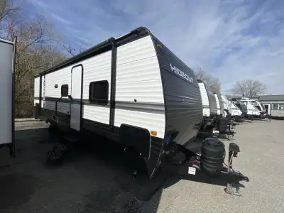 Keystone Hideout Sport Double Axle travel trailer 269DBWE highlights: Double-Size Bunks U-Shaped Din...