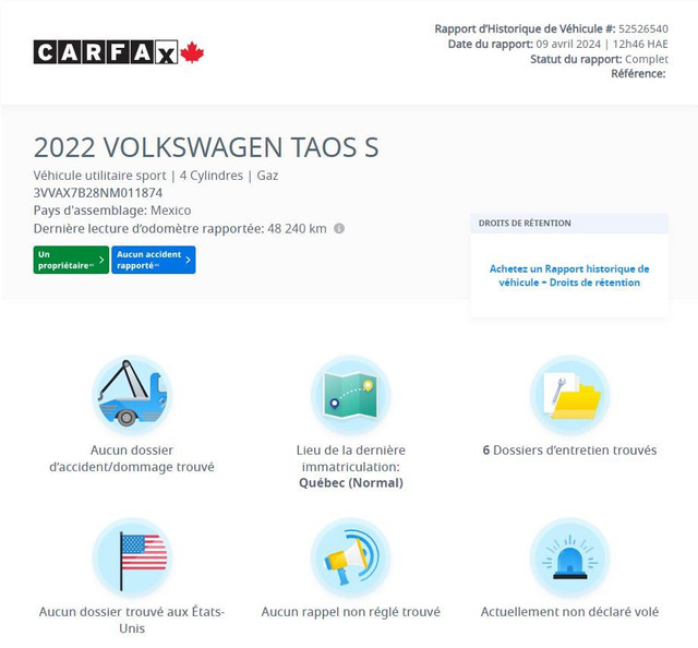 2022 Volkswagen Taos Trendline 4MOTION | CAMÉRA | CARPLAY | BLUE in Cars & Trucks in Laval / North Shore - Image 2