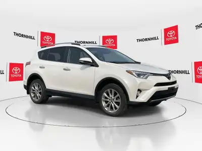 This, is a White 2018 Toyota RAV4 with LIMITED AWD Package, Featuring:~ Complete Service History~ Pu...