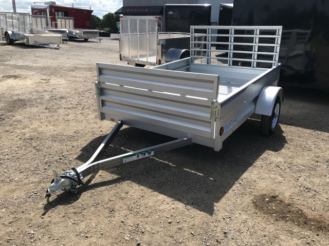 2022 5 X 7 GALVANIZED TRAILER - FRONT RETENTION GATE-REAR RAMP in Cargo & Utility Trailers in London - Image 2