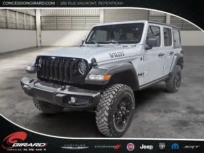 Jeep Wrangler Willys 2023, équipé pour affronter tous les terrains avec style et puissance. Ce modèl...