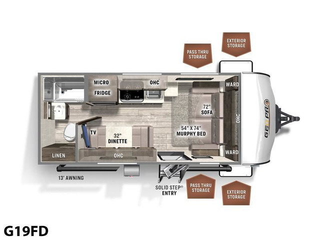 2022 Forest River Rockwood Geo Pro G19FD in Travel Trailers & Campers in Ottawa - Image 2