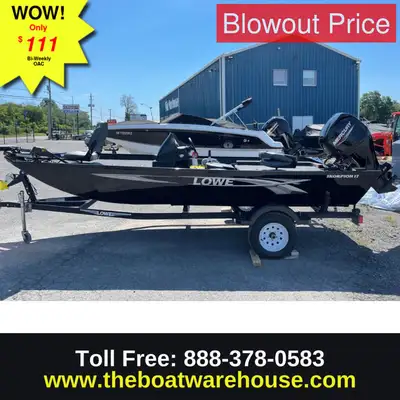 Includes: Mercury 60HP ELPT, Trailer, Ratchet Cover, Minn Kota Edge 45/45, Lowrance Eagle 5, 2-Bank...