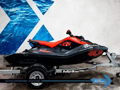 SPARK TRIXX 3UP SEADOO SPARK TRIXX 3UP 150 HEURES REMORQUE VENDU EN SUS GARANTIE PROLONGÉE jusqu'à 4...