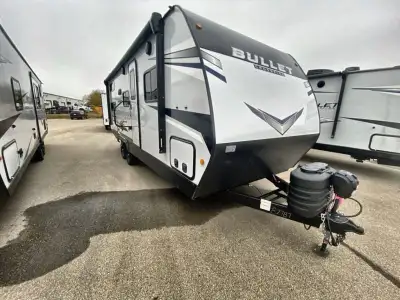 Keystone Bullet Crossfire travel trailer 2290BHWE highlights: Flip-Up Bunk for Added Storage Large P...