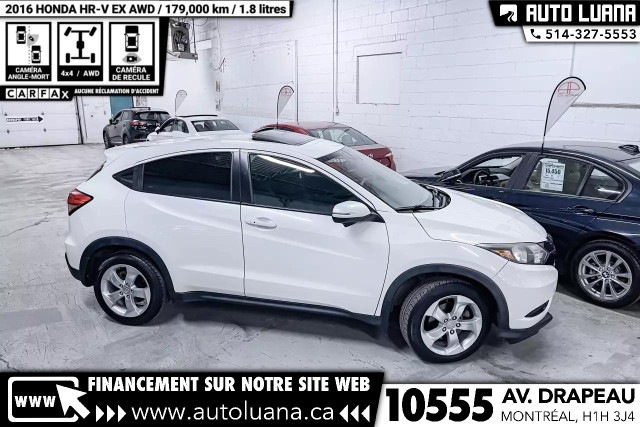 2016 HONDA HR-V EX AWD/TOIT/CAMERA ANGLE MORT/PUSH START/MAGS in Cars & Trucks in City of Montréal - Image 3