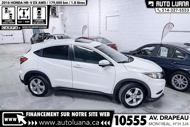 2016 HONDA HR-V EX AWD/TOIT/CAMERA ANGLE MORT/PUSH START/MAGS in Cars & Trucks in City of Montréal - Image 4