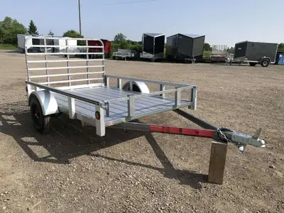 CANADIAN MADE 5' x 8' GALVALUME UTILITY TRAILER WITH OPEN SIDES AND REAR RAMP GATE! Looking for a ve...