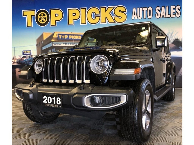  2018 Jeep WRANGLER UNLIMITED Sahara, 6 Speed Manual, Leather, A in Cars & Trucks in North Bay