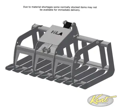 Compact Brush Grapple Opens to 38in. wide from ground to point of grapple Tine tips and grapple tips...