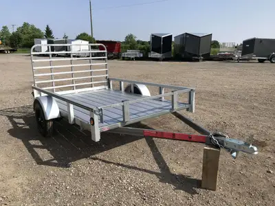 CANADIAN MADE 5' x 8' GALVALUME UTILITY TRAILER WITH OPEN SIDES AND REAR RAMP GATE! Looking for a ve...