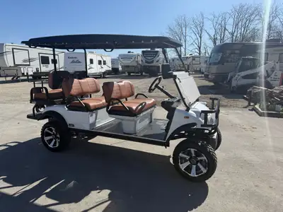 The 2025 HDK Forester 6+ in white with brown seats is a premium all-electric utility vehicle designe...