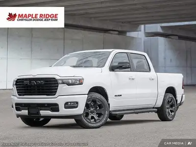 Brand New 2025 Ram 1500 Sport finished in Bright White. Inquire Today! *Configuration: *Crew Cab, 5....