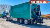 2009 FREIGHTLINER M2 112 CURTAIN SIDE BOX WITH CRANE