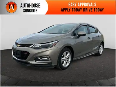 2017 CHEVROLET CRUZE LT HATCHBACK WITH 83245KMS. BACK UP CAMERA, BLUETOOTH, USB/AUX, HEATED SEATS, A...