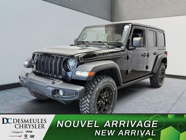 2022 Jeep Wrangler Unlimited Willys 4x4 V6 Toit Targa Carplay Ca in Cars & Trucks in Laval / North Shore
