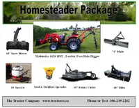 Homesteader - Mahindra tractor with implements.